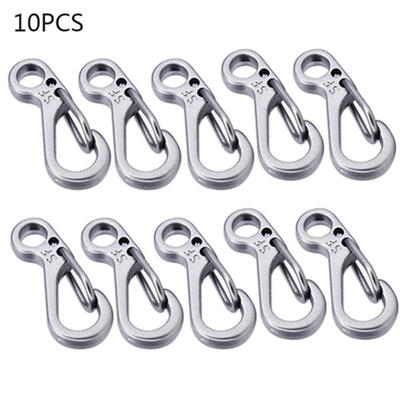 

10pcs Mini Keychain Key Ring Clips Snap Hook Carabiner Hanging Buckles Kit Set