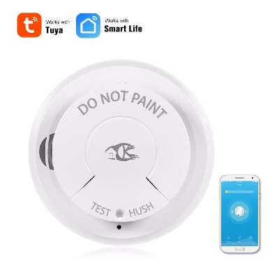 

Wifi Smoke Detector Smart Fire Alarm Sensor Wireless Security System Smart Life Tuya APP Control Smart Home For Home KitchenStore