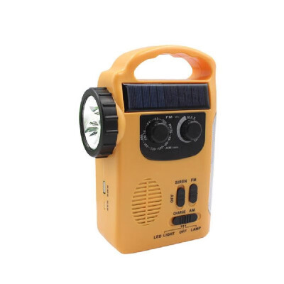 

Multi-functional Outdoor Camping Hiking Emergency Hand Crank Solar Dynamo AMFM Radios Power Bank with LED Lamp RD339