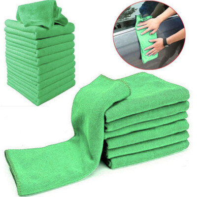 

10PCS Microfiber Cloth For Clean Car Care Washing Cleaning Cloths Towels 2525cm