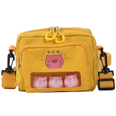 

Bag girl bag fashion small oblique bag Xia Han version of personality 100 students lovely ins canvas bag