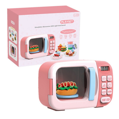 

Tailored Baby Role Playing Toy Electric Household Appliances Analog Microwave Toy Set