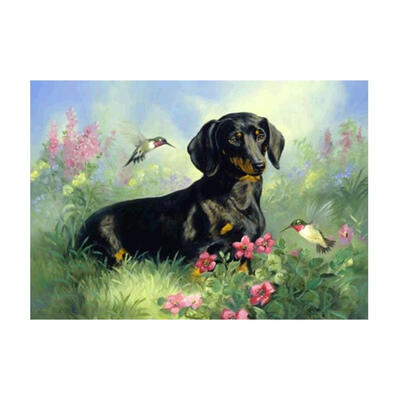 

5D Black Dog Diamond Painting Embroidery DIY Cross Stitch Home Decor Gifts