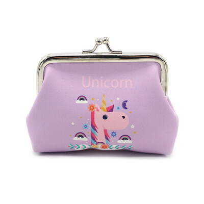 

Women Unicorn Cartoon Simple Hasp Magical Wallet Mini Snacks Coin Purse Change Purse Money Bag