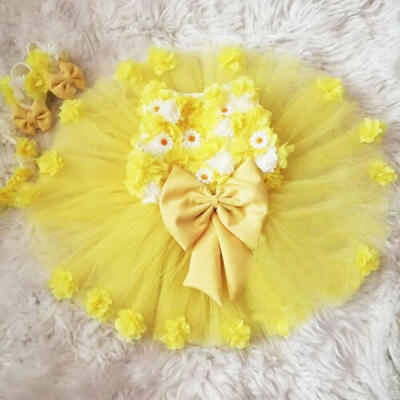 

Summer Flower Girl Princess Dress Kid Baby Party Wedding Lace Tulle Tutu Dresses