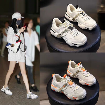 

Autumn new wild leather old shoes female Korean version of the casual flat shoes womens net re