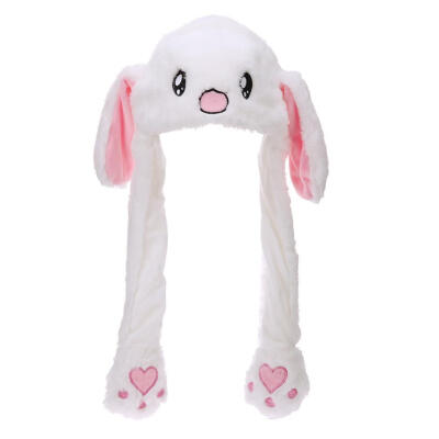 

Cute Baby Kids Plush Moving Ears Rabbit Hats Adults Pinching Ear Hat Gifts