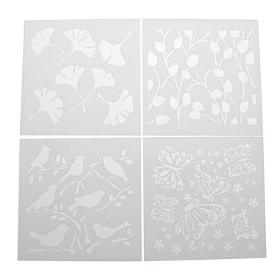 

4pcs Cake Lace Side Plastic Stencil Baking Stencil Baking Tools Supplies