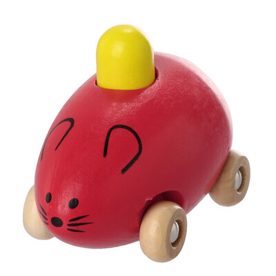 

Tailored Fashion Smart Gift Kids Child Baby Cute Mice Squeak Wooden Toy Car New BU
