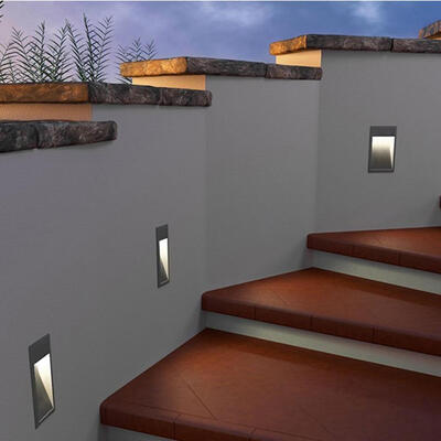 

Recessed LED Stair Wall Light Waterproof Outdoor Indoor Step Corner Lamp