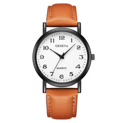 

Dropshipping Fashion Geneva Watch Women Simple Analog Leather Quartz Wrist Watches Luxury Brand Dress Women Watch Clock &Ff