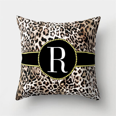 

Gobestart English Alphabet Pillow Print Cushion Flower Pillowcase Cover Room Decoration