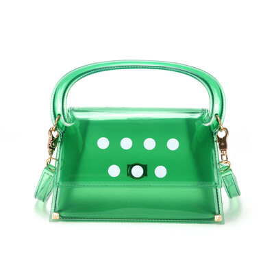 

Flap New Summer Transparent Mini Clear Women Handbag Candy 2019 Brand Designer Dot Crossbody Messenger Bags Jelly Lady Tote Bag