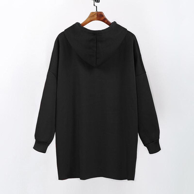 

Women Plus Size Hoodie Drawstring Letter Print Long Sleeve Fleece Warm Winter Oversized Casual Sweatshirt
