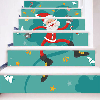 

〖Follure〗Christmas 3D Simulation stair stickers Waterproof Wall Stickers DIY Home Decor