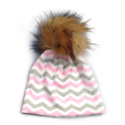 

Newborn Baby Fur Ball Hat Children Warm Cap For Girls Boys Infant Toddler Skull Beanie
