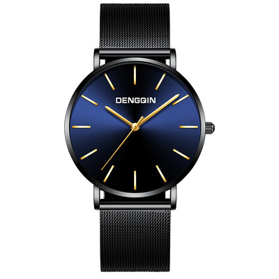 

Gobestart Luxury Mens Black Dial Stainless Steel Date Quartz Analog Sport Wrist Watch