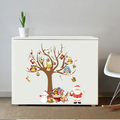 

〖Follure〗Merry Christmas Tree Santa Claus Wall Stickers Vinyl Home Wall Decor Decals