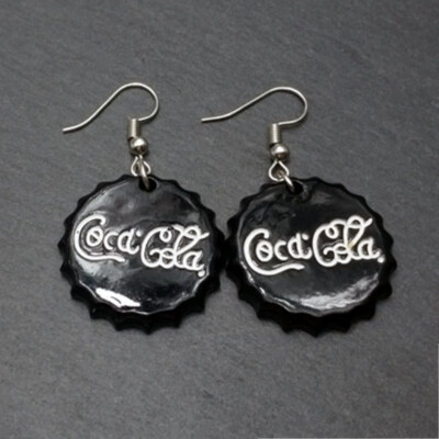 

EK345 Hot Irregular Creative Exaggerated Bottle Caps Drop Earrings For Women Drink Cover Statement Jewelry Charm Cute Brincos