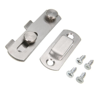

Latch Lock Set Stainless Steel Latch Lock for Window Cabinet Pet Cage Sliding Door Accessorries Bathroom Cabinet Locks
