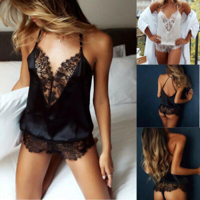 

Women Sleeveless Bodysuit Leotard Top Blouse Romper Jumpsuit Playsuit Lingerie