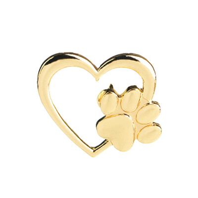

paw cat paw with love shape Personalized pin costume Brooch accessories Hats cat pins Cute dog Dog Paw print