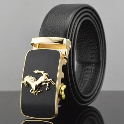 

new Cowhide Genuine Leather Belts For Men Luxury Automatic Buckle Black Cinturones Hombre designer belts mens high quality belt