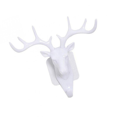 

Small Plastic Wall Rack for Living Room Hat Bag Key Jewelry Rack Deer Head Decor Hook Organizer