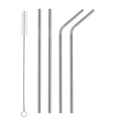 

Stainless Steel Straws with Cleaning Brush&Silicon Covers Drinking Cups Travel Mug Widen Straws for Thick Drinks Milk