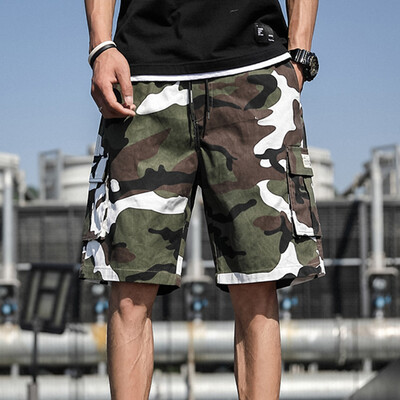 

Gobestart Mens Summer Outdoors Casual Camouflage Overalls Plus Size Sport Shorts Pants