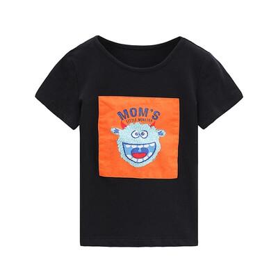 

DOU DOU YI CHU flagship store childrens clothing boy cartoon print short-sleeved baby casual t-shirt summer 9177