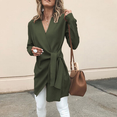 

Womens Winter Long Sleeve Crew Neck Trim Blouse Tops Pullover Sweater Shirts
