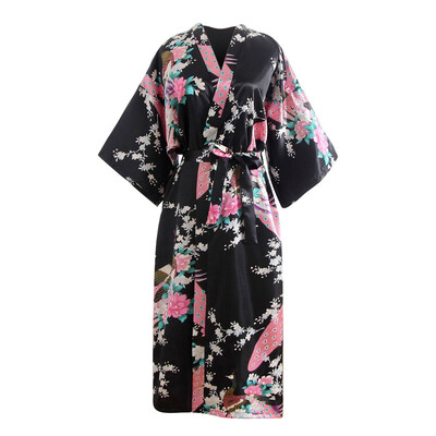

Toponeto Women Sexy Print Blossom Kimono Dressing Gown Bath Robe Lingerie Nightdress
