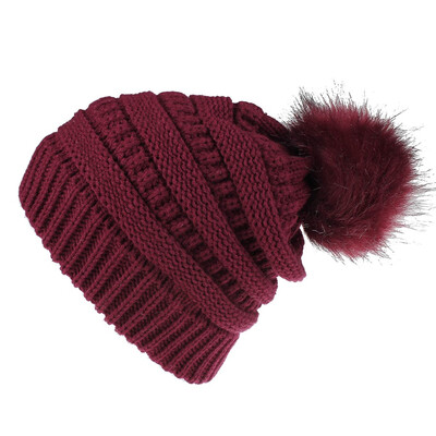 

Tailored New Women Girls Keep Warm Winter Hairball Knitted Hat Wool Hemming Hat Ski Hat