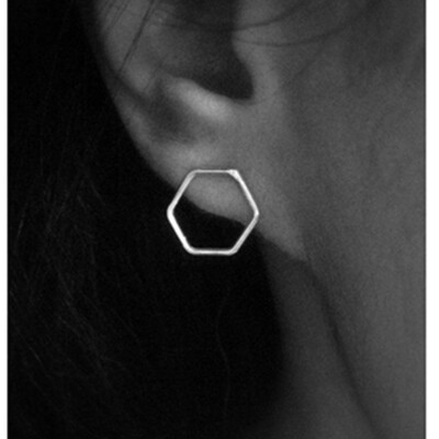 

Personality Geometric Earring Stud For Women Fashion Jewelry Concis Female Hexagon Earring Girl Ear Studs Earring Gift e0146