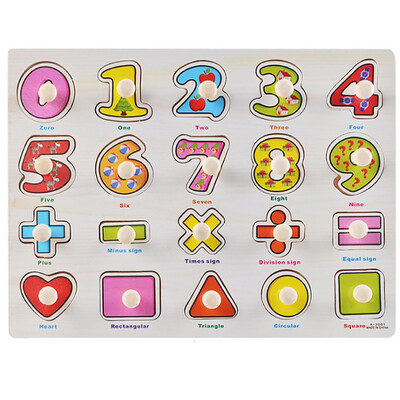 

Siaonvr Kid Early Educational Toys Baby Hand Grasp Wooden Puzzle Toy Alphabet