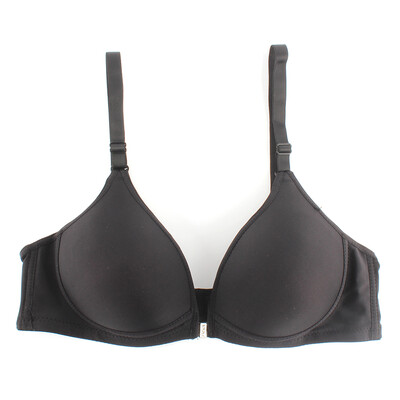 

Women Push Up Bra Sexy Front Closure Bra Top Solid Adjusted Seamless Thin Padded Sexy Lady Underwear Gather For Girls 70-85B