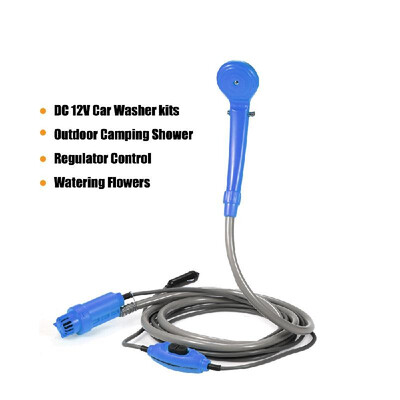 

DC 12V Car Washer Shower Electric Pump for Indoor Outdoor Hiking Camping Travel Pet Dog Shoes Shower Spa Wash Kits Portable