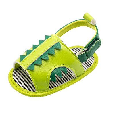 

Summer Newborn Toddler Baby Crocodile Cartoon Striped Soft Sandals Casual Shoes