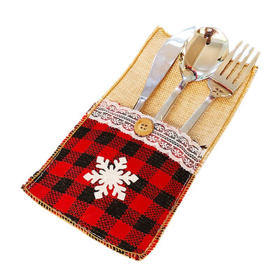 

Burlap Lace Knife And Fork Set New Christmas Restaurant Hotel Wedding Birthday Party Decoration Tableware