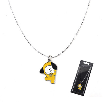 

KPOP BTS Bangtan Boys Cartoon Necklace Metal Alloy Jewelry Women Girl Student