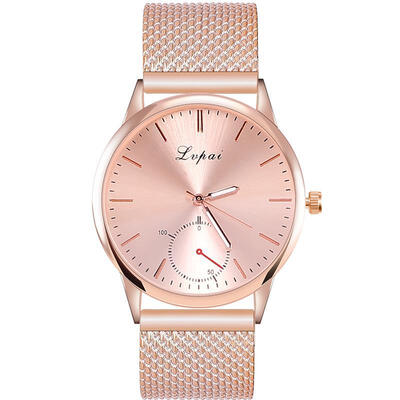 

reloj mujer Fashion Minimalist Watch Womens Mesh Band Stainless Steel Analog Quartz Wristwatch Lady Luxury Rose Watches