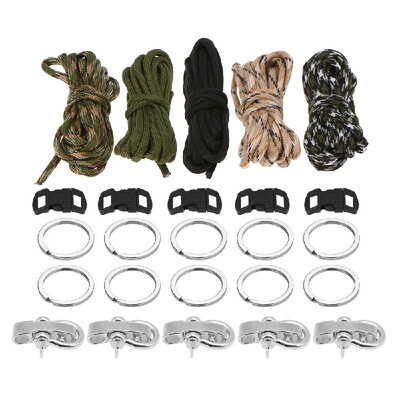 

250lbs Survival Paracord Combo Crafting Kits with Buckles Shackles Key Rings