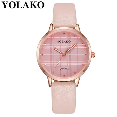 

YOLAKO fashion Leisure Creative Woman Watch Fashion Leather Military Casual Analog Quartz Wrist Watch Business Watches 533