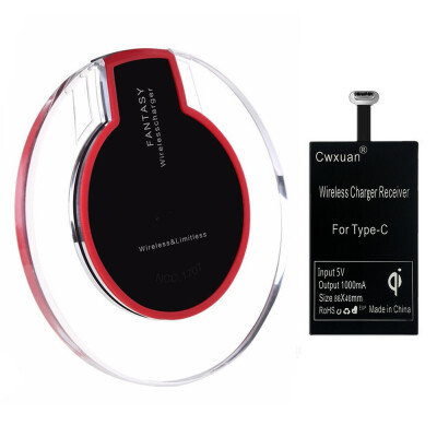 

Cwxuan Qi Standard Wireless Charger&Type-C Charging Receiver for Mobile Phone