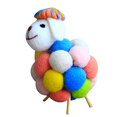 

1Pc Innovative Wool Felt Cute Sheep Children Room Decoration Ornament Soft Toys Dolls Kawaii Sheep Alpaca Plush Toys