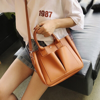 

2019 New Vintage Women Bag Simple Handbags Famous Brands Pu Leather Shoulder Bag Casual Ladies Crossbody Bags