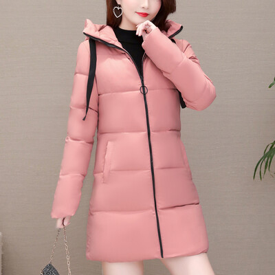 

Tailored Vointage Women Winter Warm Coat Hooded Thick Warm Slim Jacket Long Overcoat
