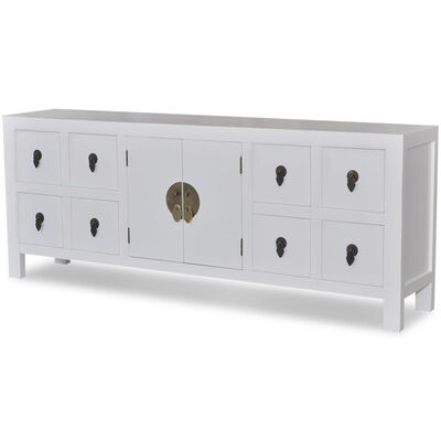 

Wooden Sideboard Asian Style with 8 Drawers&2 Doors