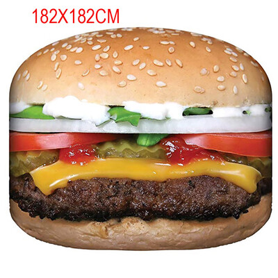 

Gobestart Comfort Food Creations Pizza Wrap Blanket Perfectly Round Hamburger Throw